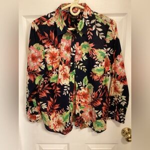 Talbots Multicolor Floral Blouse